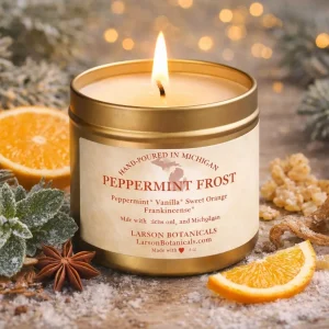 Non-Toxic Peppermint Frost Candle 4 oz