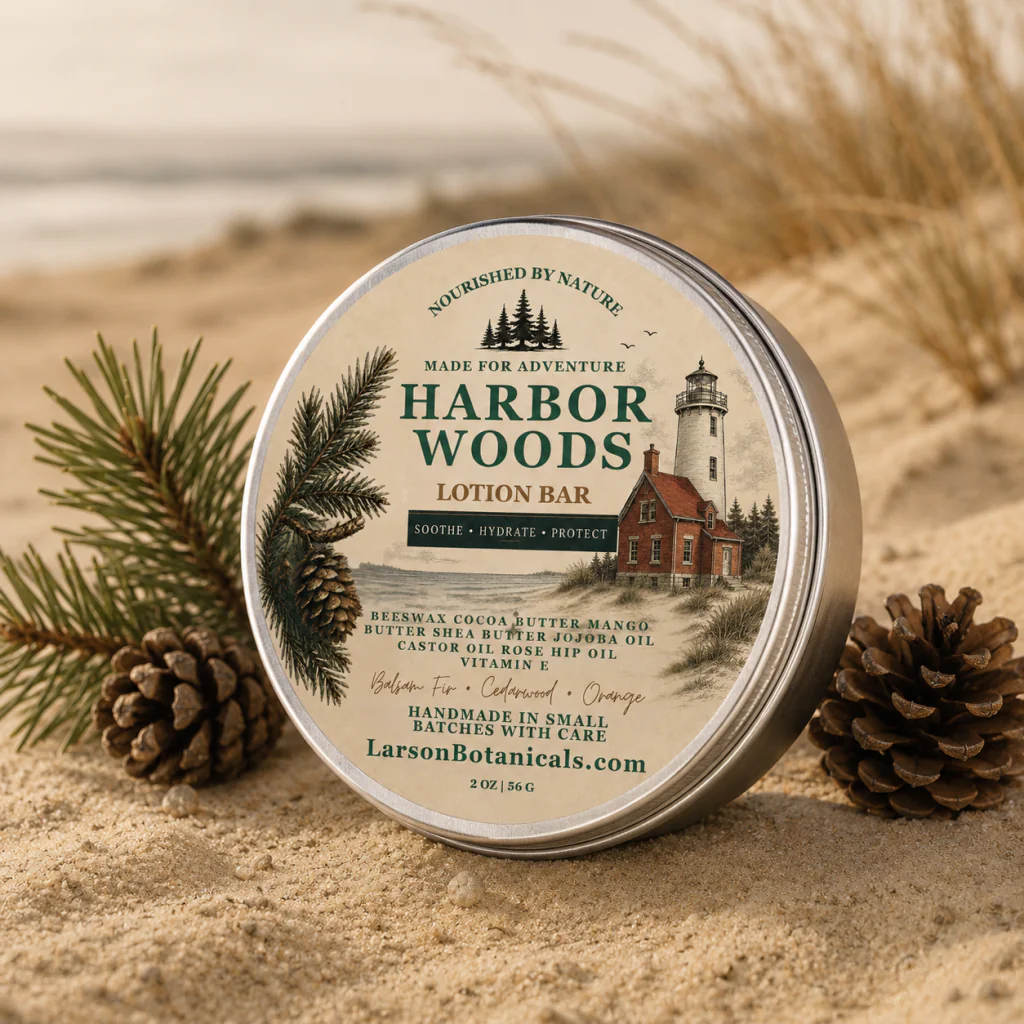 Harbor Woods Solid Lotion Bar | Organic Moisturizing Body Balm 2 oz