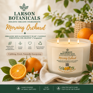Morning Orchard 16 oz Candle 3-Wick Organic Soy & Coconut Wax Candle