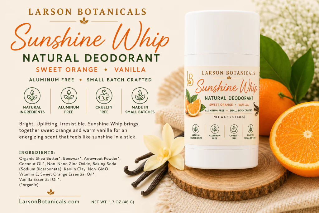 Sunshine Whip Aluminum-Free Organic Natural Deodorant, 1.7 oz